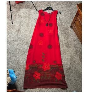 Y2K 90s Apparenza Size 1X Red Maxi Dress